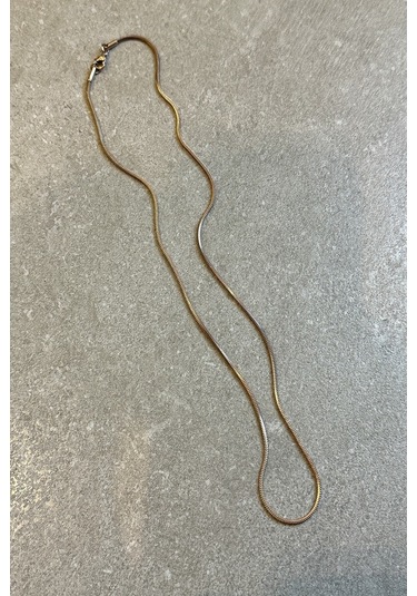 Kyoto Dizayn Snake Model Rose Gold Renk Şık Tasarım 316l Çelik 50cm Kolye Rose Gold