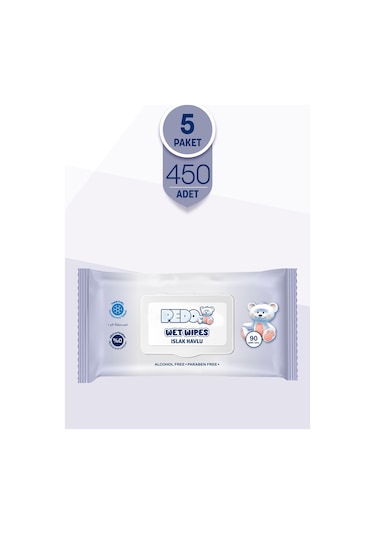 Pedo Klasik Islak Mendil 90'lı 5 Paket