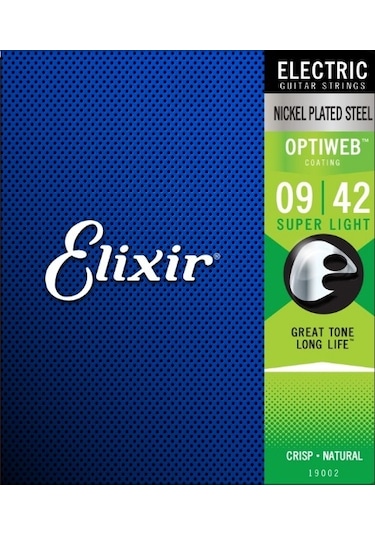 Elixir 19002 Optiweb Super Light Elektro Gitar Teli 9-42