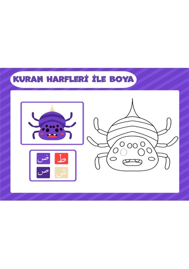 Akrala Boyayarak Elif-ba Öğreniyorum
