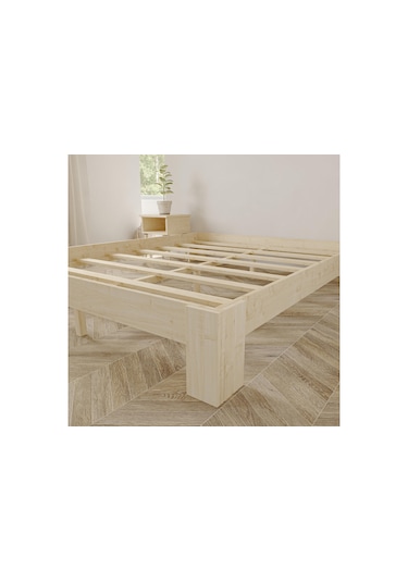 Soft Model Doğal Çam Ahşap Karyola-13 90 x 200