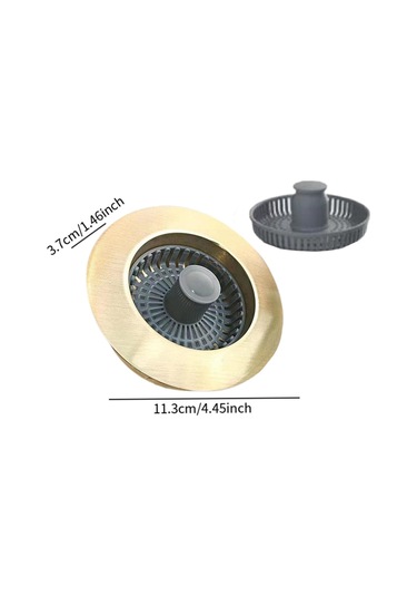 Homyl Mutfak Lavabosu Tahliye Süzgeci Hafif Paslanmaz Koku Altın