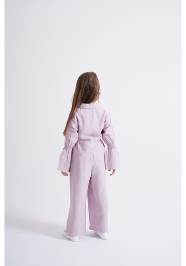 Oliventhekid Lila Lastikli Kız Çocuk Tulum Lila Lila