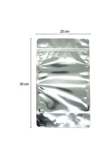 Doypack Pencereli Metalize Kilitli Kese Kağıdı - 1000 Gramlık - 20x30x8 Cm. - 200 Adet