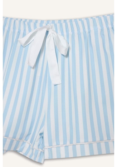 Defacto Regular Fit Çizgili Şort Pijama Altı F6991ax26spbe772 Mavi-be772 Defacto Regular Fit Çizgili Şort Pijama Altı F6991ax26spbe772 Mavi-be772