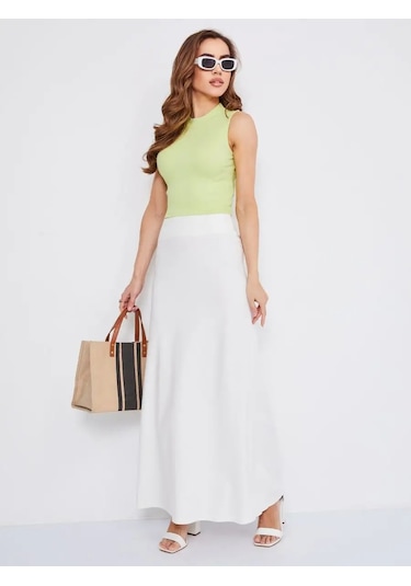 O'riga Uzun Etek Büyük Beden Maksi Yere Kadar 155706242 Sütlü