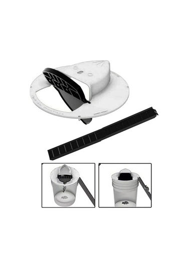 Createtech Dolıty Plastik Fare Kapanı Kova Kapağı - Sıçan Tuzağı Beyaz Merdiven