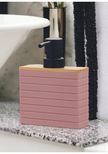 The Mia Stripe Sıvı Sabunluk Pembe