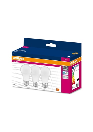 Osram Led Value 10w Beyaz Işık E-27 Ampul 1055 Lm 3 Lü Paket Seçenekler