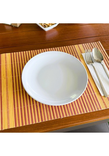 Alezy 587 Göreme Melamin Termostar Ent Servis Tabak 23 Cm Beyaz