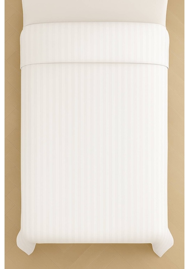 English Home Brilliant Pamuk Saten Çift Kişilik Nevresim Beyaz