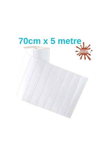 3d Lambiri Tahta Model 70x500cm Kendinden Yapışkanlı Duvar Kağıdı Esnek Köpük Panel Nw43 70x500cm