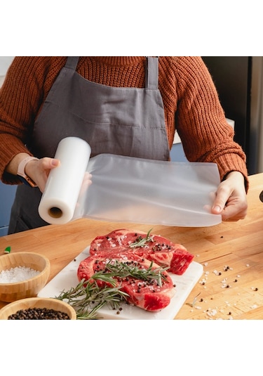 Rulo Vakum Torbası - Tek Yüzeyi Tırtıklı- 15 Cm X 10 Mt