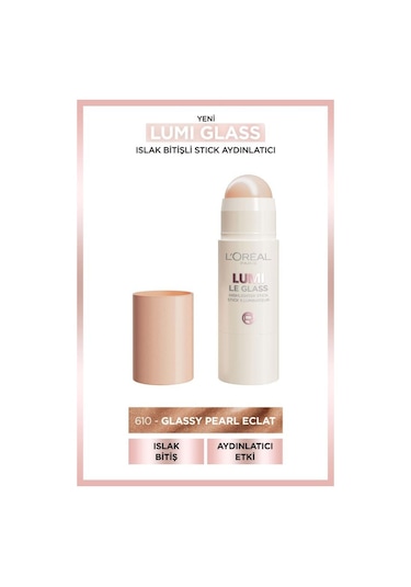 L'Oréal Paris Lumi Glass Islak Bitişli Stick Aydınlatıcı 610 Glassy Pearl Eclat