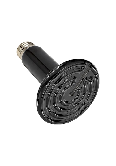 Yifomall E27 Seramik Isıtıcı Işık, 220v Avrupa Tipi, Sürüngenler İçin 150w, Metal-keramik Malzeme Siyah