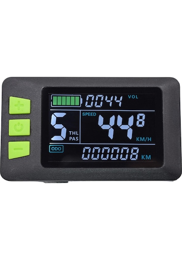 Suntek Elektrikli Bisiklet Lcd Metre P3c Ekran Ölçer 24v 36v Siyah