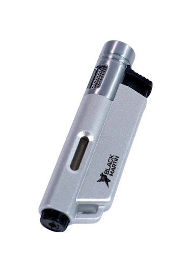 Black Martin Tek Torch Pürmüz Gümüş Puro Çakmağı - Tr9301