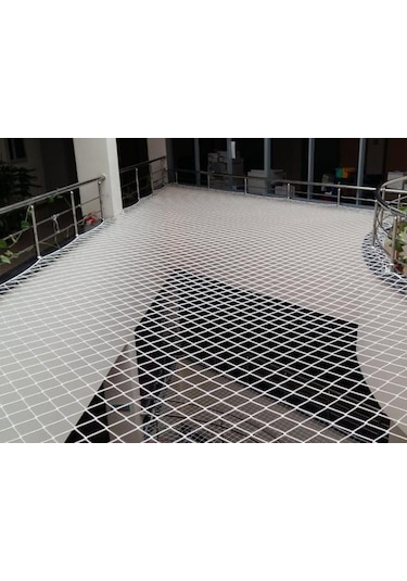 Morilu Balkon Filesi - Güvenlik Filesi - 10 Cm Gözenek - 6 Mm İp - Merdiven Filesi - İnşaat Filesi - Balkon Ağı