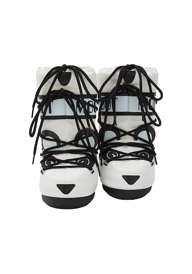 Na02 Black White Bot Kız Çocuk 80d3400300 Moon Boot Icon Junior Animal Boots Çok Renkli