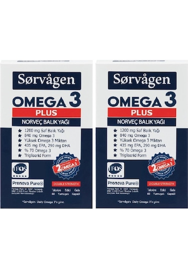 Omega 3 Plus 1200 Mg Norveç Balık Yağı 2 Adet