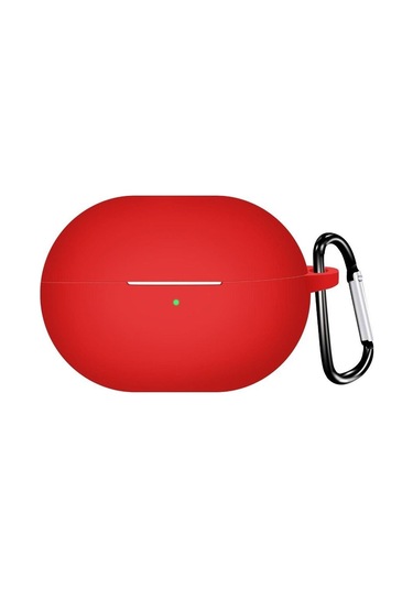 Microsonic Huawei Freebuds Pro 4 Kılıf Askılı Mat Silikon Kırmızı
