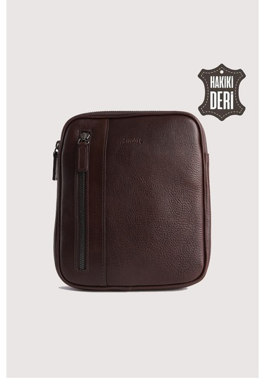 Hakiki Deri Erkek Postacı Çantası Kahverengi Smr9250 Kahverengi