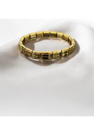 T-blk-16 Gold Paslanmaz Çelik Charm Bileklik Gold