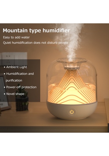 Geeksen Ev Odası Usb Nemlendirici 700ml Hacimli Işık Fonksiyonlu, Akıllı Hava Temizleyici Yeşil