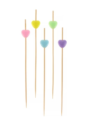 Riota Kanep İçin Kalp Şeklinde Shiraz Sopaları 12 Cm 50 Adet 197653327