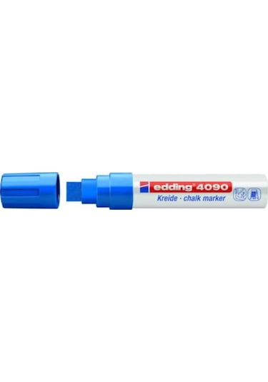 Edding 4090 Kara Tahta Ve Cam Için Tebeşirli Kalem 15 Mm Mavi