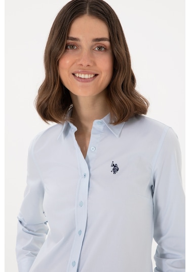 U.s. Polo Assn. Kadın Açık Mavi Gömlek Basic 50298113-vr003 Acık Mavı Açık Mavi