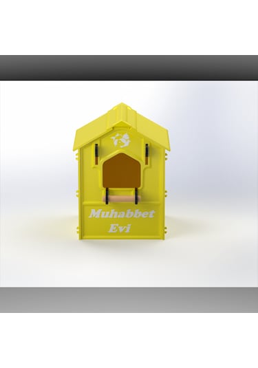 Plastik Kuş Yuvalığı Demonte 15x15x20 Sarı