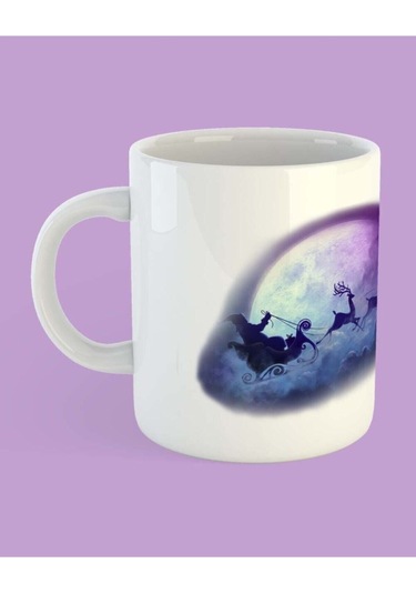 Beyaz Yılbaşı Ikonik Kupa Bardak Renkli