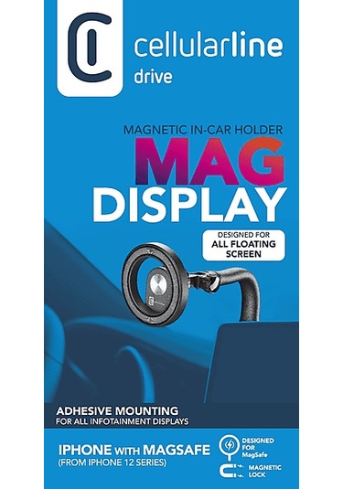 Cellularlıne Magsafe Multimedya Ekran İçin Araç İçi Telefon Tutacağı Siyah Siyah