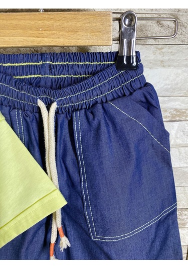 Aysbebe Sailor Çapa Motifli Erkek Çocuk Takım Sarı