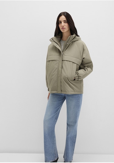 Mavi - Kapüşonlu Haki Ceket 1110348-71818 Yeşil