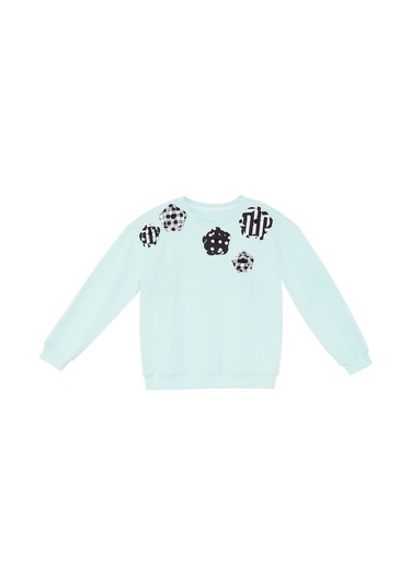 Denokids Mshb&g Çiçekler Kız Çocuk Mint Sweatshirt Çok Renkli