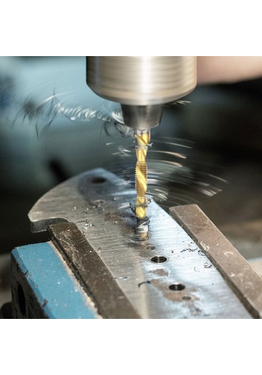 Youtek Hss Titanyum Kaplama Helikal Makine Teli, Delme-üçgen Köşe Aşınma Birleşik, M3-m10 Boyutları, 6 Adet Set