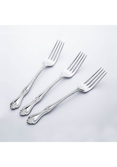 Nehir Lalezar Sade 12 Li Tatlı Çatalı Gümüş