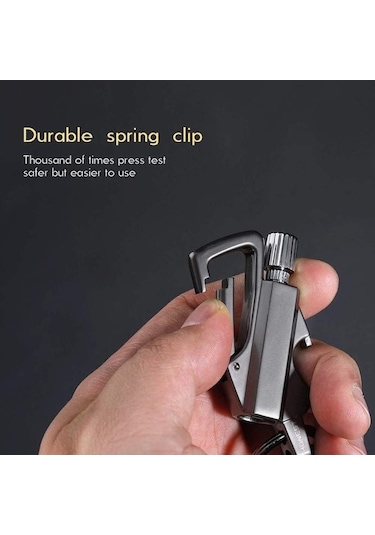 Dancemonkey Kalıcı Metal Çakmak, Dış Mekan Acil Durum Kibrit Ateşçi, Yeniden Doldurulabilir Siyah Siyah