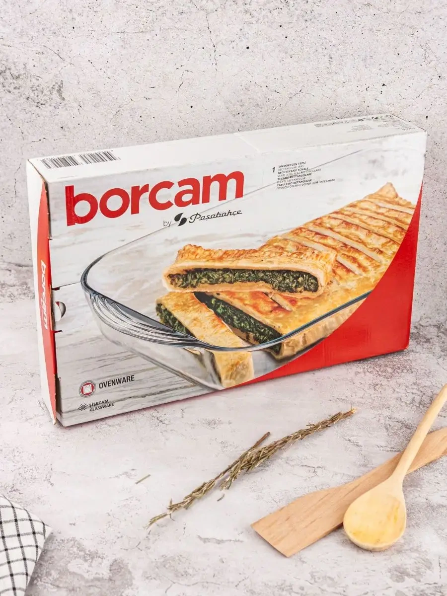Borcam Dikdörtgen Cam Fırın Kabı 3850 Ml 12451198 Beyaz