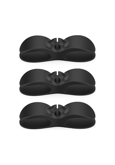 Siyah 3 Adet Kordon Organizatörleri Duvara Monte Depolama Ev İçin Uygun Büyük Mutfak Aletleri Sarıcı