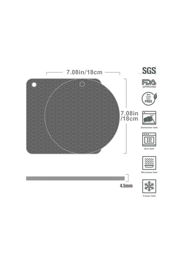 Sones Geometry Mutfak Silikon Tencere Tutucu Isı Yalıtım Pedi Yuvarlak Diğer