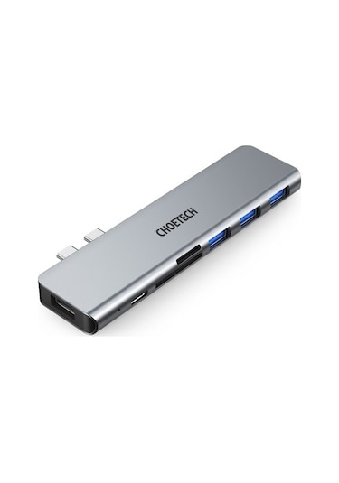 Choetech 7 In 1 Type C Çevirici Macbook Çoklayacı Adaptör Gri M23