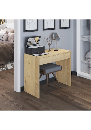 Arya Novella Mode Çekmeceli Makyaj Masası Lefkas Meşe