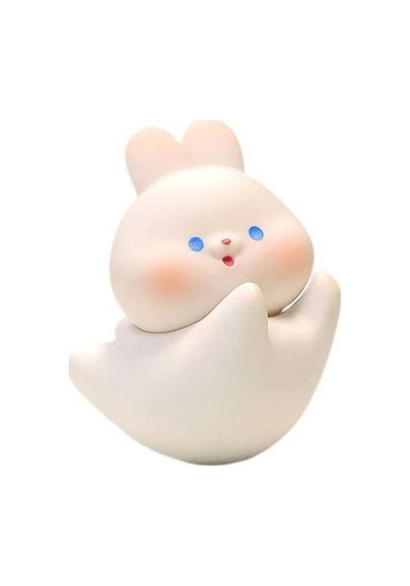 Novahub Suntek Reçine Bebek Oyuncak, Dekompresyon Hayvan Şekli, Beyaz