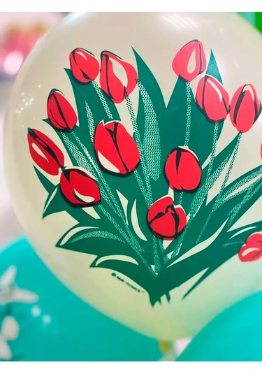 Riota Lateks Balonlar Bahar Çiçekleri 30 Cm 15 Adet 143676853 Açık Mavi