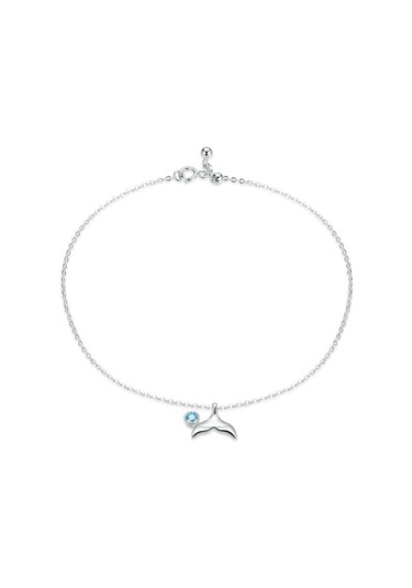 Sones Sct004 Denizkızı Kuyruğu Bileklik Basit Beyaz Altın Kaplama Bayan 925 Gümüş Bileklik Çok Renkli