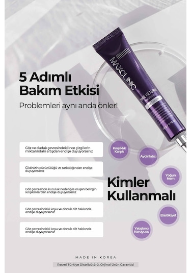 Maxclınıc Hyalüronik Yorgunluk Time Return Eye Cream