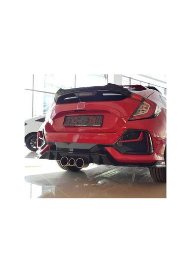 Honda Civic FK7 İçin Uyumlu Hatchback Spoiler DTO Piano Black 2016-2020